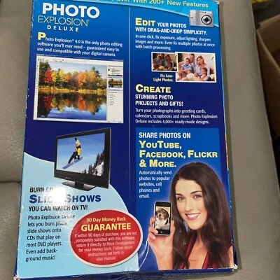 📀 Photo Explosion Deluxe Version 4 – Photo Editing New, Sealed - Image 1 of 2