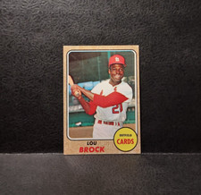 1968 Topps Baseball Card #520 Lou Brock - EX-MINT/ NR-MINT