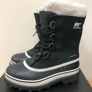 Sorel Women's Caribou WP Waterproof Black Stone Size 9 - Picture 1 of 7