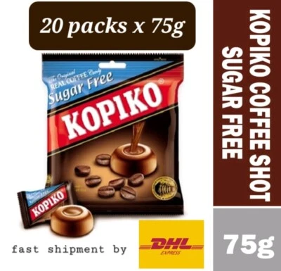 Kopiko Sugar Free Coffee Hard Candy Original Real Coffee  20 packs x 75g -DHL Ex - Image 1 of 4