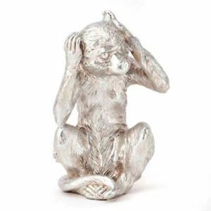Mono de resina de plata Hestia - Ornamento Hear No Evil HE1672 - Imagen 1 de 2