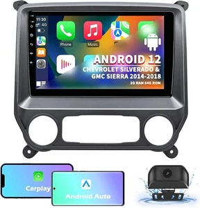 Car Stereo for Chevy Silverado & GMC Sierra 2014-2018 Android 10'' Touch 2G+64G - Picture 1 of 16