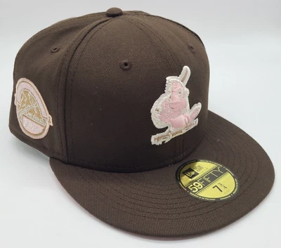 St. Louis Cardinals Brown Alternate Logo Pink Undervisor New Era 59FIFTY 7 3/4 - Image 1 of 4