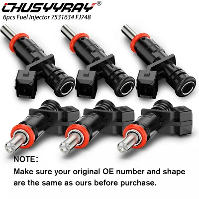 6 piezas inyectores de combustible para BMW 328xi 2007-2008 7531634 13537531634 Foto 1 de 4