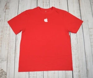 Apple Store Employee Red Unisex SHORT SLEEVE  Shirt SIZE XL Embroidered Logo NEW - Picture 1 of 5