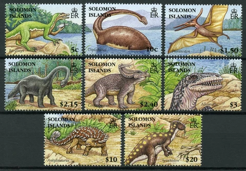 Solomon Isl Dinosaurs Stamps 2006 MNH Iguanodon Diplodocus Pteranodon 8v Set Cover