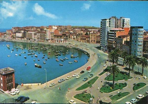 ANTIGUA POSTAL MUELLE DE ORIENTE DE GIJON ASTURIAS POSTCARD POSTKARTE CC01414 - Imagen 1 de 1