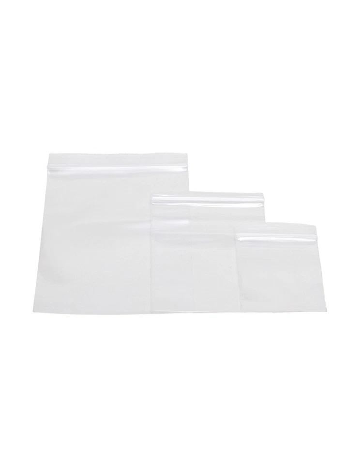 Clear Zip Lock Plastic Resealable Grip Self Seal Polythene Bags - All Sizes - Image 1 of 1