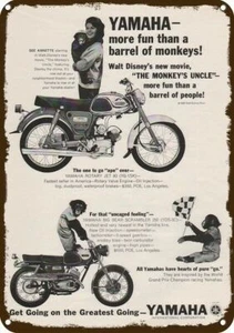 1965 Annette Funicello El Tío del Mono y Yamaha réplica decorativa de letrero de metal - Imagen 1 de 1