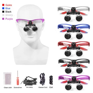 3.5X Flexible Headband Dental Loupes Magnifying Glass+Metal Clip DY-117 Colorful - Picture 1 of 84