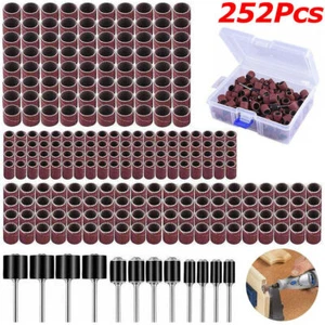 Kit de brocas lijadoras de clavos de tambor de lijado de 252 piezas para accesorios Dremel herramienta giratoria - Imagen 1 de 11