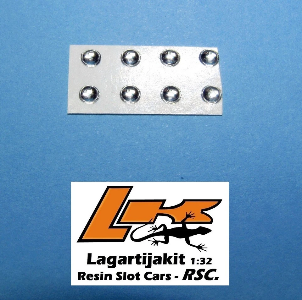 FARO 2 MM TRANSPARENTE 8 UNIDADES RESIN KIT FERRARI PORSCHE FORD NSU ALFA ABARTH - Imagen 1 de 1