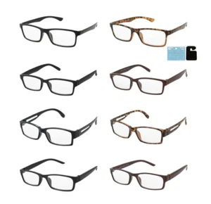 Distance Glasses Square Frames Near Sighted -1.75 to -4.00 Negative Strengths - Picture 1 of 10