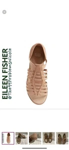 New Eileen Fisher Gladiator sandals 7 In Light Brown - Picture 1 of 5