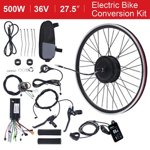 Bicicleta eléctrica de 27,5 pulgadas motor rueda delantera Ebike accionamiento delantero kit de conversión 36V 500W - Imagen 1 de 22