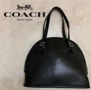 Old Coach 9050 Dome Mini Borsa a Mano Nera Vintage Pelle Buone Condizioni F/S - Foto 1 di 9
