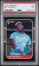 1987 Donruss Bo Jackson Rated Rookie Card RC #35 PSA 7 Royals Centered