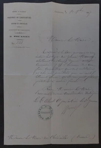 1867 Algerian Constantine Army Letter sent from 3rd Regiment de Zouaves - Picture 1 of 3