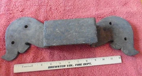 XL Receiver catch keep for Vintage slide latch Wrought Iron Salvage Ornate wings Cover