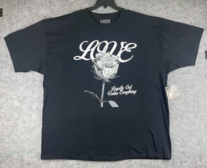 Mens shirt Size XXXL 3X Black White Gray Rose Kodak BLACK LOVE New With tags - Picture 1 of 12