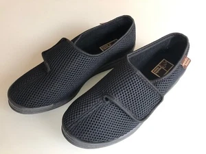 Manitu Home Verbandschuh schwarz 42 43 44 45 Klett Schuh Haus Reha Bequem niedri