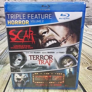 Scar, Terror Trap, Midnight Movie Blu-ray - Triple Feature 3 HORROR Films Vol. 2 - Picture 1 of 2