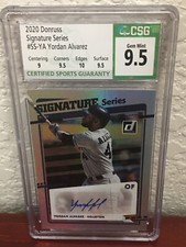 2020 Donruss Signature Series AUTO #SS-YA Yordan Alvarez RC - CSG 9.5 GEM MINT
