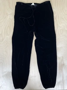 Pantalones Hermes Paris Terciopelo Negro Mezcla de Seda Hechos en Francia 2 Bolsillos Cordón 40 - Imagen 1 de 7
