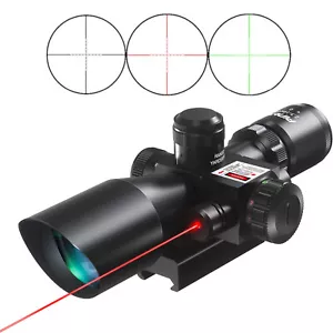 3-10X42E Red Green Dual illuminated Mil-dot Crossbow Scope With Red Laser Sight - Picture 1 of 12
