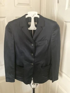 JIL SANDER Blazer Jacket Size 36 Uk 10 Linen/Silk Fabric Grey Elegant Designer - Picture 1 of 11