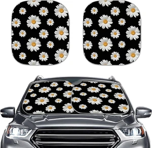 Fashion Daisy Windshield Sun Shade, Flower Designs Auto Car Truck SUV Vehicle Un - Picture 1 of 12