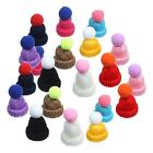 20x Mini Christmas Knit Hat Doll Hats Hair Accessories Santa Hats Yarn Christmas