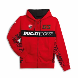 Ducati Corse Pecco Bagnaia Dual Sweatshirt Sweater Hoodie D63 Moto Gp New 2023 - Picture 1 of 2