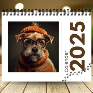 2025 Calendar Funny Dogs Pooping in Beautiful Places Wall Calender Christmas US - Picture 1 of 5