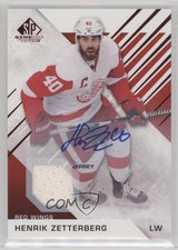 2016-17 Upper Deck SP Game Used Red Auto Material Henrik Zetterberg #70 Auto