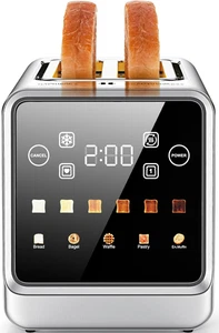 Stainless Steel 2-Slice Touch Screen Toaster with Memory Function and 6 Settings - Picture 1 of 14