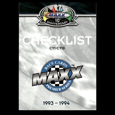 Checklist #134.0 1998 Maxx 10th Anniversary Dale Earnhardt Inc. Racing Card NM - Image 1 of 3