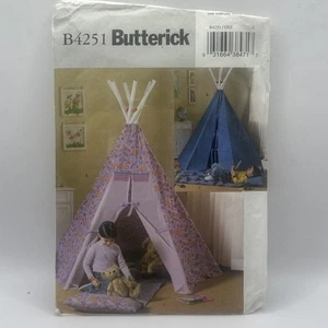 Butterick Sewing Pattern B4251 Children’s Teepee And Nap Mat Uncut Factory Fold - Picture 1 of 3
