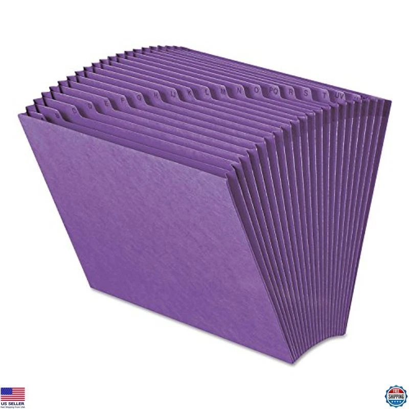 Smead Purple Alphabetical Expanding File, 21 Pocket Organizer (A-Z), Letter Size - Image 1 of 1