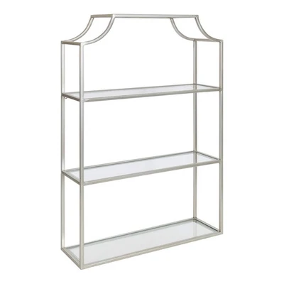 Ciel Glam 3-Tier Scalloped Wall Shelf, 20 x 30, Silver, Modern Shelving with ... - Image 1 of 4