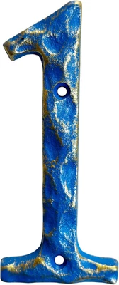 5" High House Numbers - Hammered Surface Cast Iron Home Address or Mailbox Numbe - Image 1 of 4