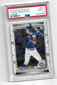 2020 BOWMAN CHROME DRAFT PETE CROW ARMSTRONG PCA PSA 10 1ST #BD72 - Picture 1 of 1