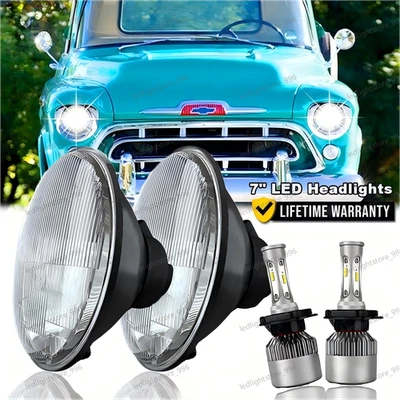 Faros redondos LED de 7 pulgadas para camioneta Chevrolet 1954-1957 3100 1956-1959 Foto 1 de 4
