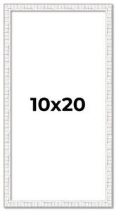Cornice 10x20 bianca cornice portafoto moderna UV acrilico, supporto senza acidi - Foto 1 di 9