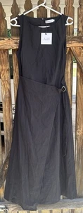 Atmos & Here Elsa Cotton Twill Utility Dress Black Women’s Size 10 Belted BNWT - Bild 1 von 14