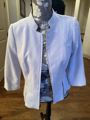 White House Black Market Moto Jacket Blazer Zip Jacket Women’s 6P Lilac - Image 1 of 4