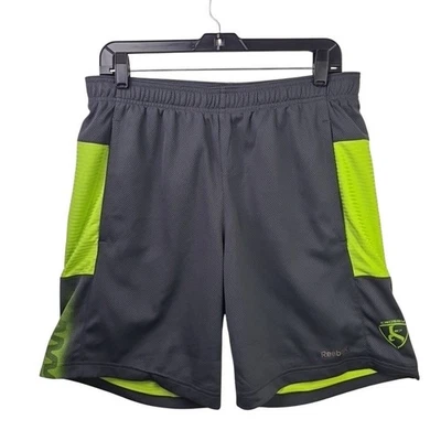 Shorts esportivo Reebok masculino Play Dry Crosby 87 corte basquete cinza tamanho M - Imagem 1 de 4