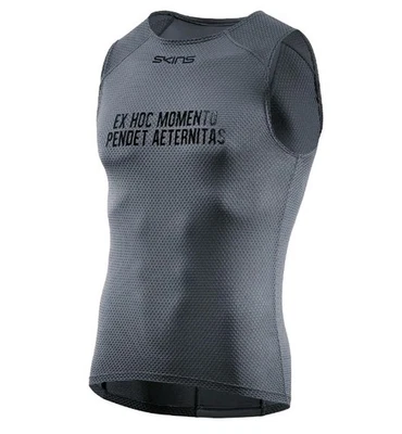 SKINS Mens sleeveless Baselayer vest Top Size Medium charcoal grey size medium  - Image 1 of 2