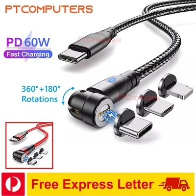 Magnetic Type C To C Cable/Micro Charger Fast Charging Data Cord For iPhone 15 - image 1 of 4