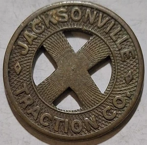 Jacksonville, Florida - Jacksonville Traction Co. Transit Token FL 380 A - Picture 1 of 2